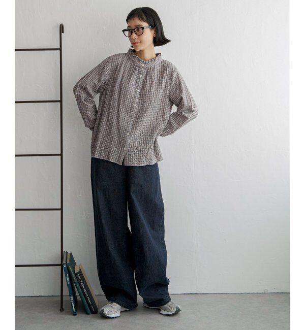 Lbc with Life「オーガニックコットン襟フリルブラウス」|シャツ・ブラウス|