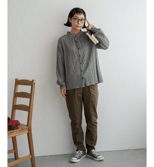 Lbc with Life「オーガニックコットン襟フリルブラウス」|シャツ・ブラウス|