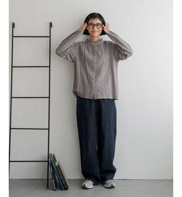 Lbc with Life「オーガニックコットン襟フリルブラウス」|シャツ・ブラウス|