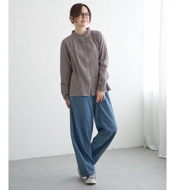 Lbc with Life「オーガニックコットン襟フリルブラウス」|シャツ・ブラウス|