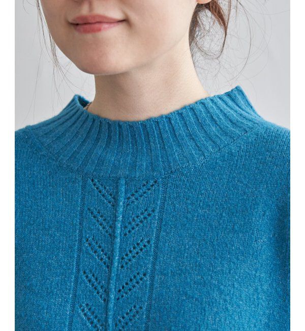 Lbc with Life「透かし柄バックスリットニット」|カーディガン|