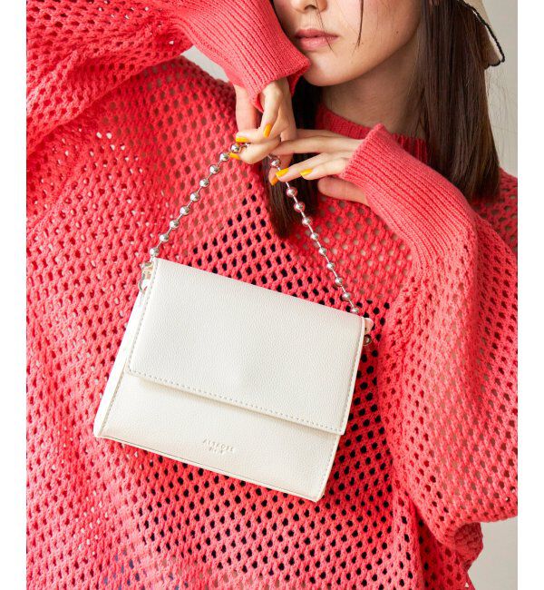 VENCE share style「2WAYスクエアボールチェーンミニショルダーバッグ」|その他|オフホワイト