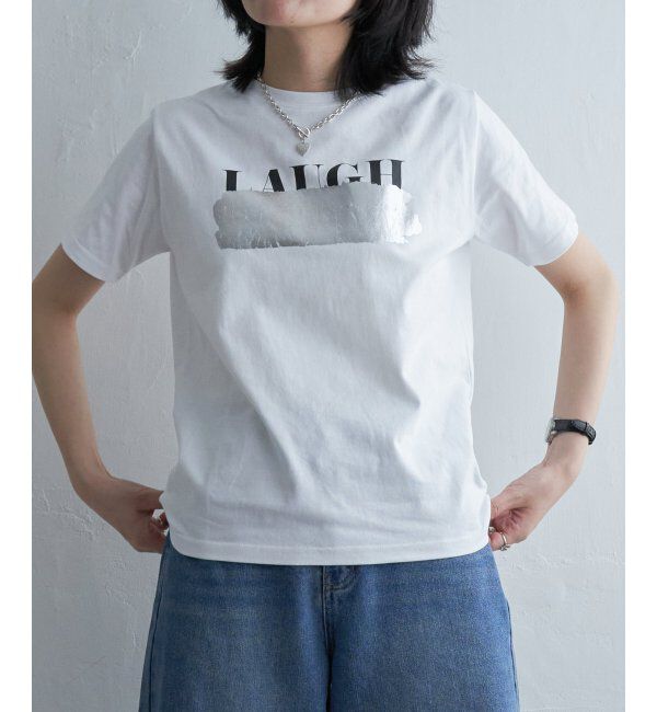 VENCE share style「ロゴ箔プリントコンパクトTシャツ」|Tシャツ・カットソー|