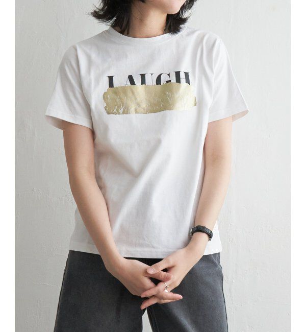 VENCE share style「ロゴ箔プリントコンパクトTシャツ」|Tシャツ・カットソー|