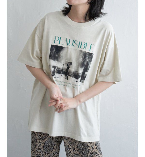 VENCE share style「PLAUSIBLE ピグメントTシャツ」|Tシャツ・カットソー|オフホワイト