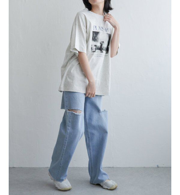 VENCE share style「PLAUSIBLE ピグメントTシャツ」|Tシャツ・カットソー|