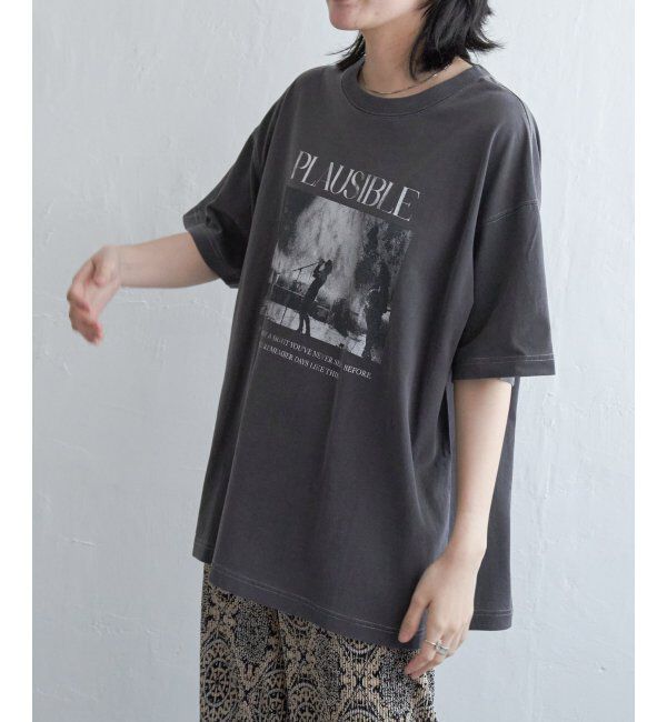 VENCE share style「PLAUSIBLE ピグメントTシャツ」|Tシャツ・カットソー|