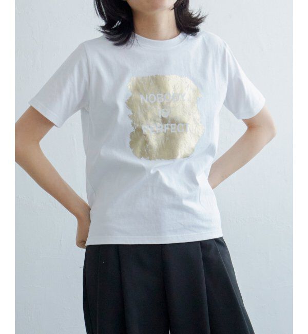 VENCE share style「ロゴ箔プリントコンパクトTシャツ」|Tシャツ・カットソー|