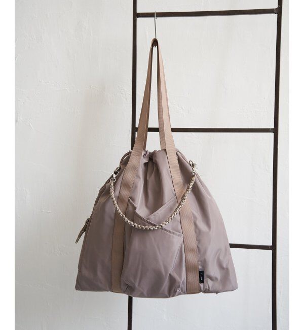 VENCE share style「コード編み巾着ポケットトートバッグ」|その他|ベージュ