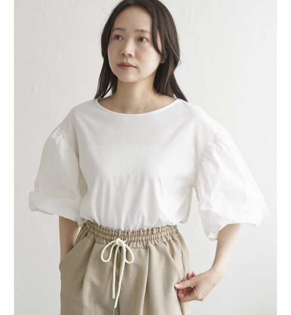 VENCE share style「天竺袖ナイロンバルーンプルオーバー」|Tシャツ・カットソー|