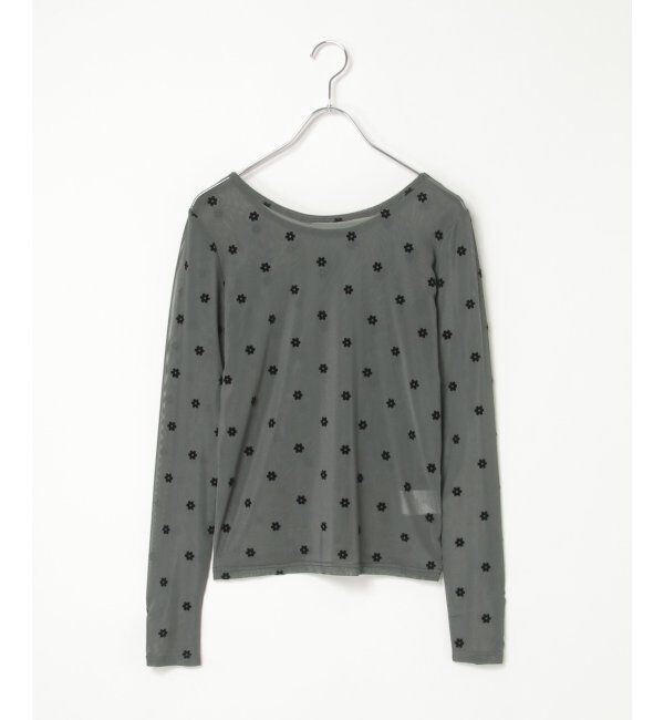 VENCE share style「シアーフラワーフロッキープルオーバー」|Tシャツ・カットソー|