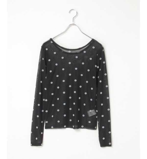 VENCE share style「シアーフラワーフロッキープルオーバー」|Tシャツ・カットソー|