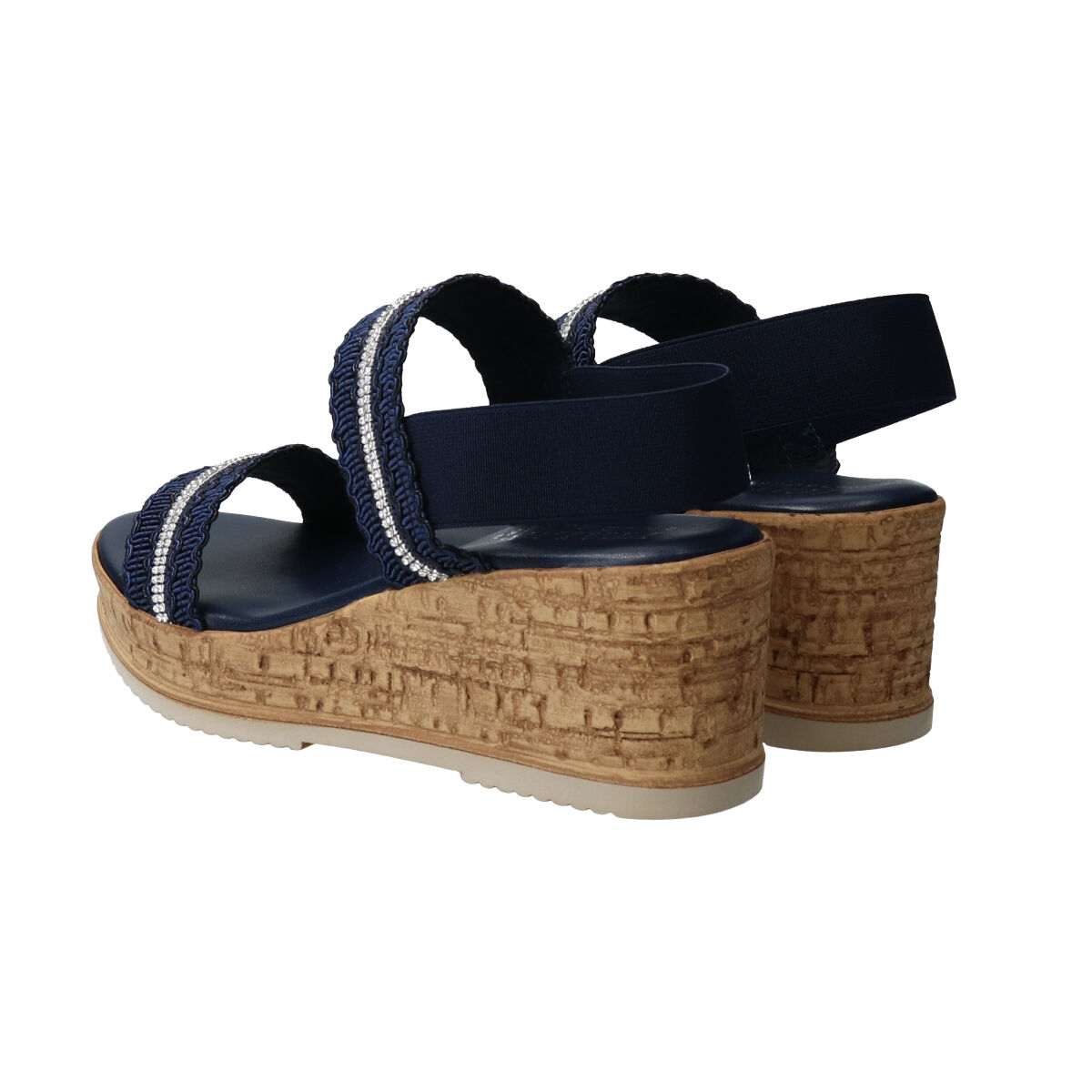 IMPORT SELECT「【ITALIAN SHOEMAKERS】ラインストーンリボン厚底サンダル」|サンダル|