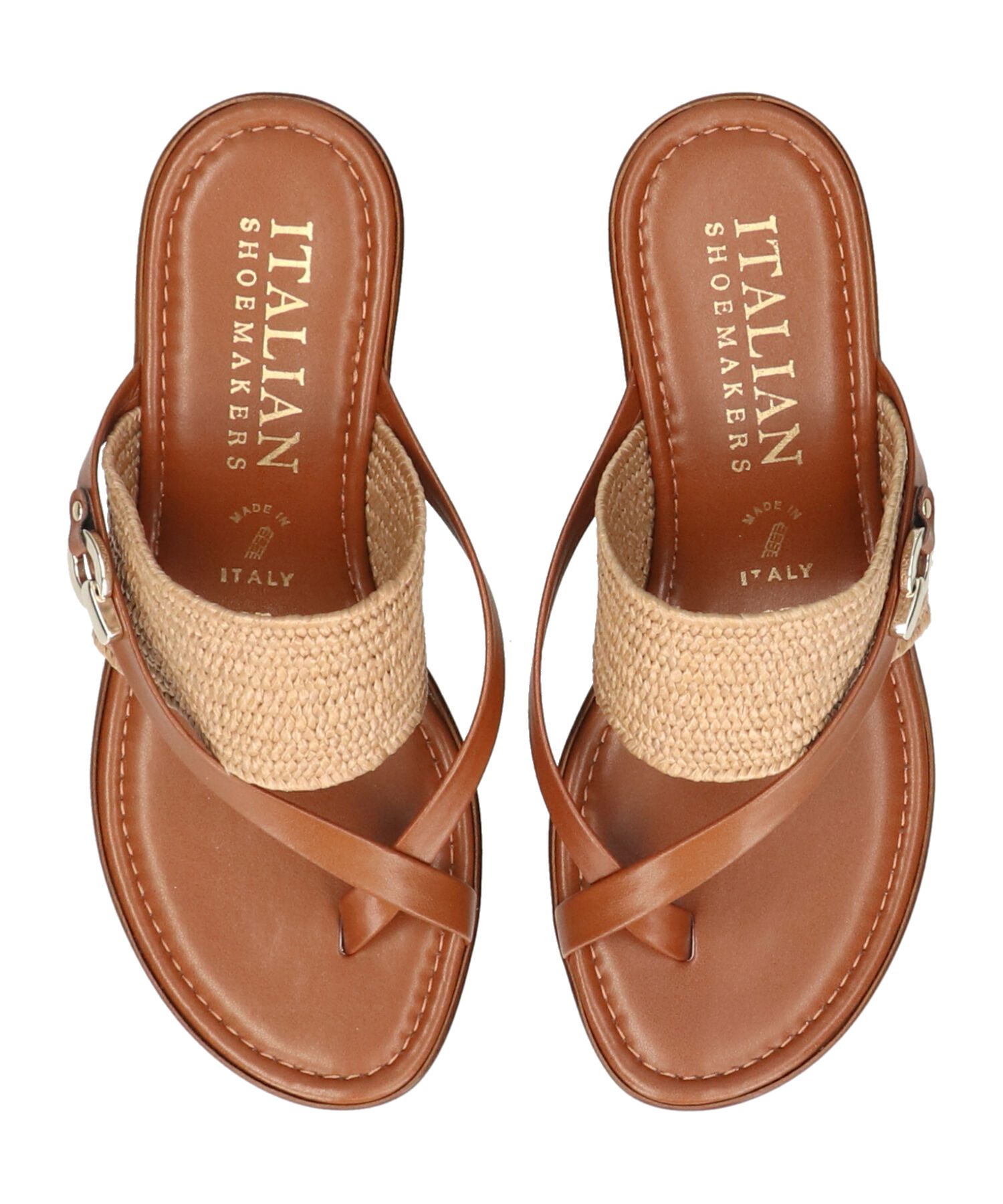 IMPORT SELECT「【ITALIAN SHOEMAKERS】クロスストラップトングミュールサンダル(952346)」|サンダル|