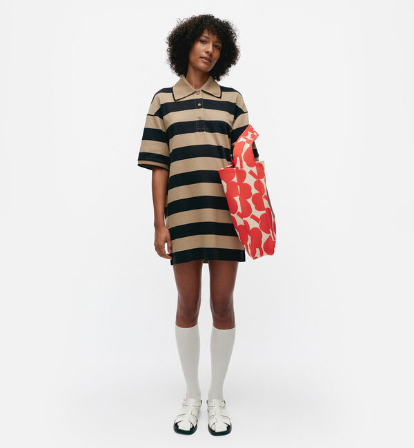 Marimekko「Referenssi チュニック」|シャツ・ブラウス|ﾗｲﾄﾌﾞﾗｳﾝ&times;ﾌﾞﾗｯｸ