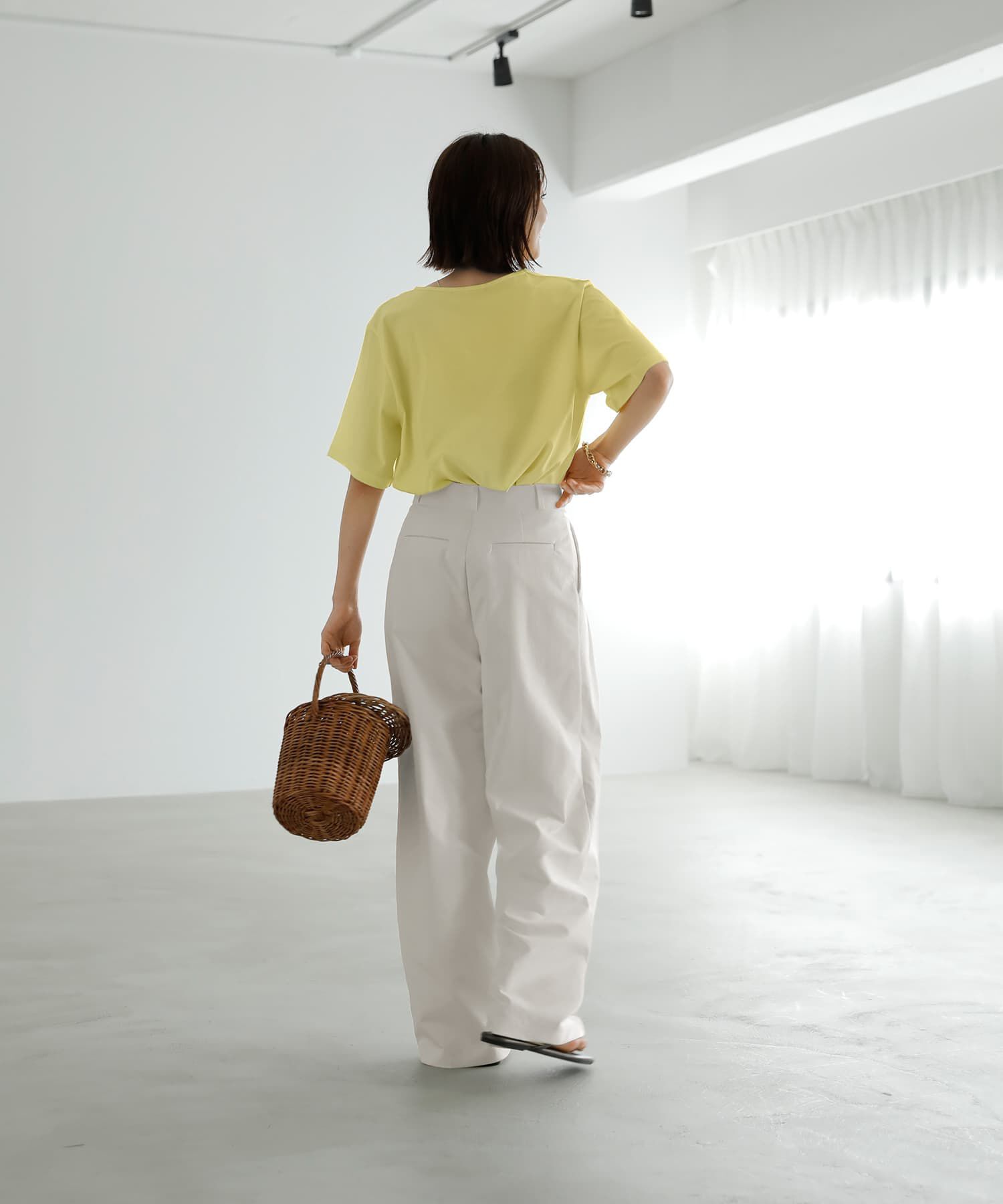 STYLE DELI「ニュアンスホワイト落ち感２タックワイドパンツ」|その他|