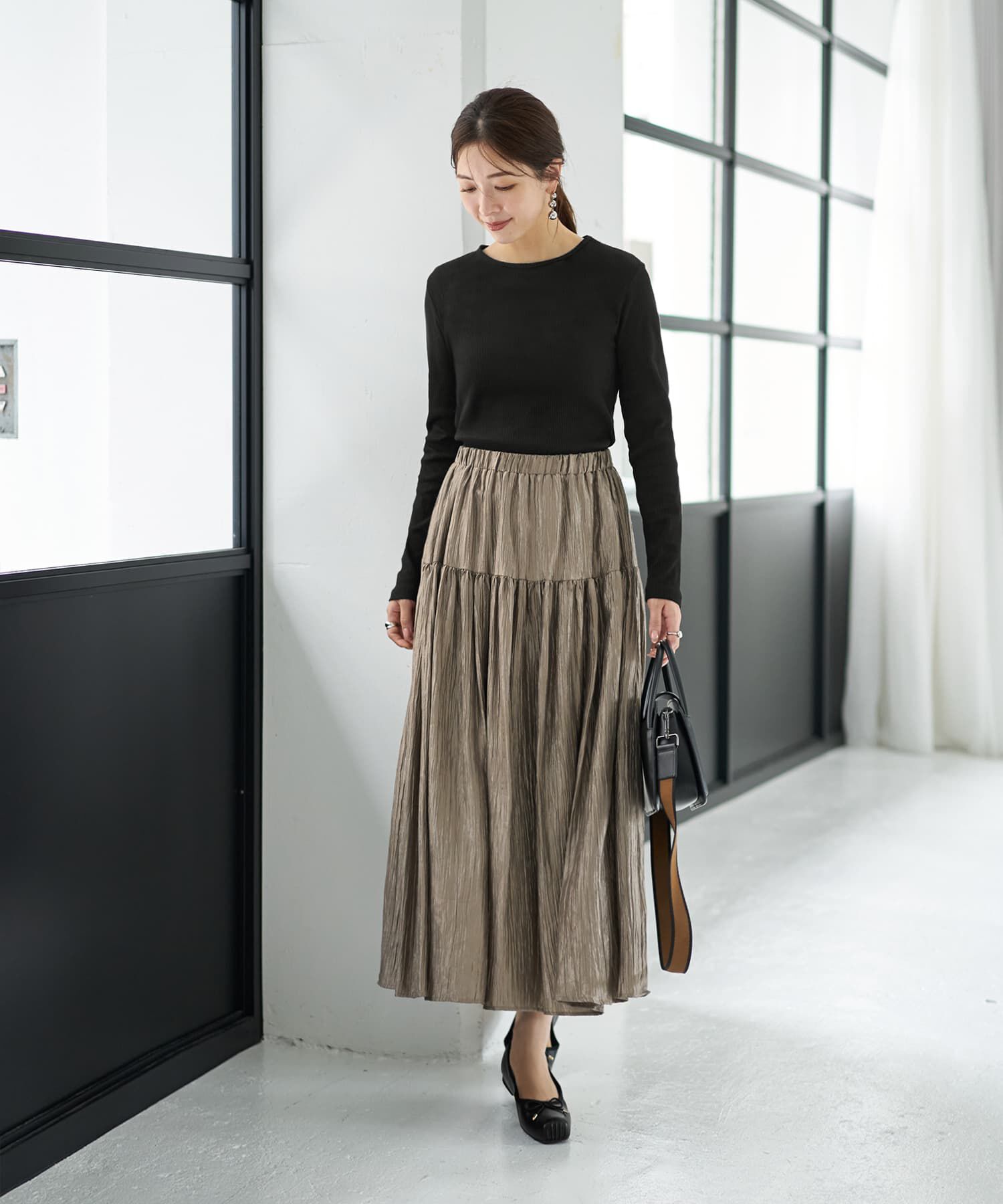 STYLE DELI「中太リブBASIC長袖カットソートップス」|Tシャツ・カットソー|