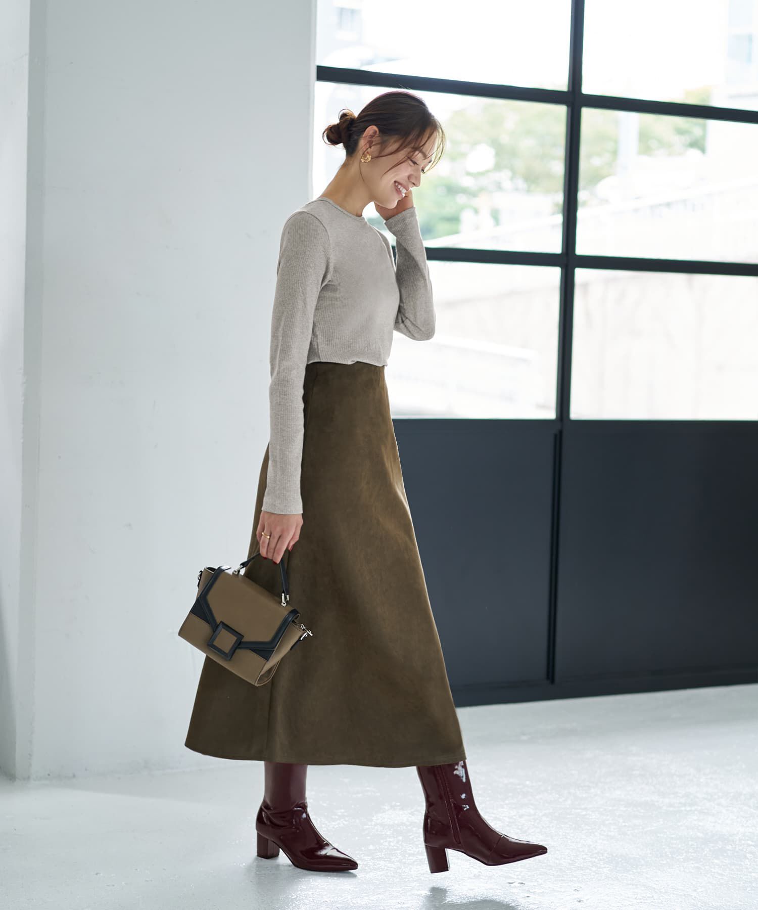 STYLE DELI「中太リブBASIC長袖カットソートップス」|Tシャツ・カットソー|