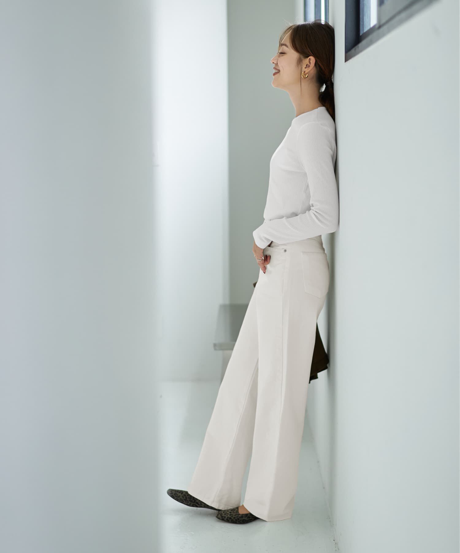 STYLE DELI「中太リブBASIC長袖カットソートップス」|Tシャツ・カットソー|