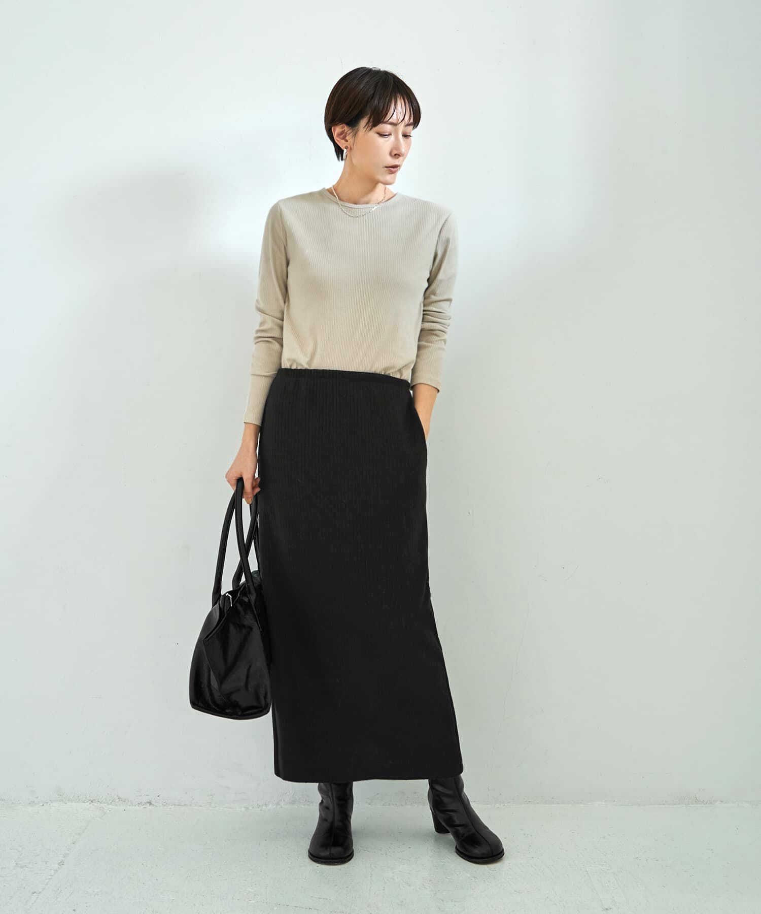 STYLE DELI「ウールタッチ伸縮ストレートスカート」|スカート|