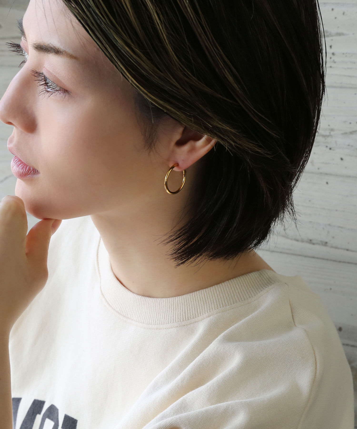 colleca la「[stainless]ステンレス・パイプフープイヤリング〈金属アレルギー対応〉」|イヤリング|