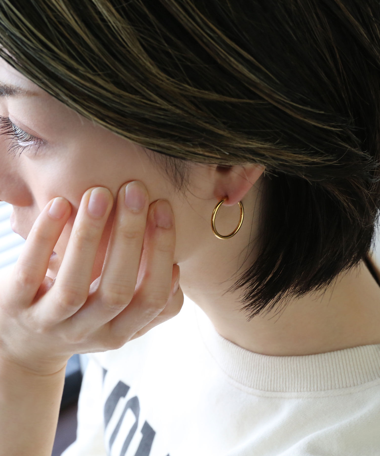 colleca la「[stainless]ステンレス・パイプフープイヤリング〈金属アレルギー対応〉」|イヤリング|