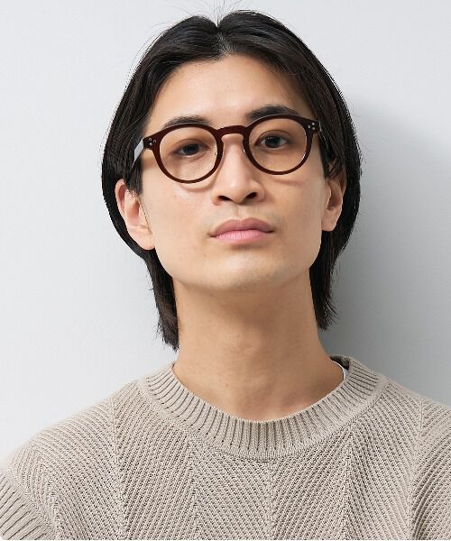  「【WEB限定】ボストン型 クリアレンズサングラス｜黒縁フレーム｜紫外線対策｜Zoff UV (UV100%カット)」|サングラス|