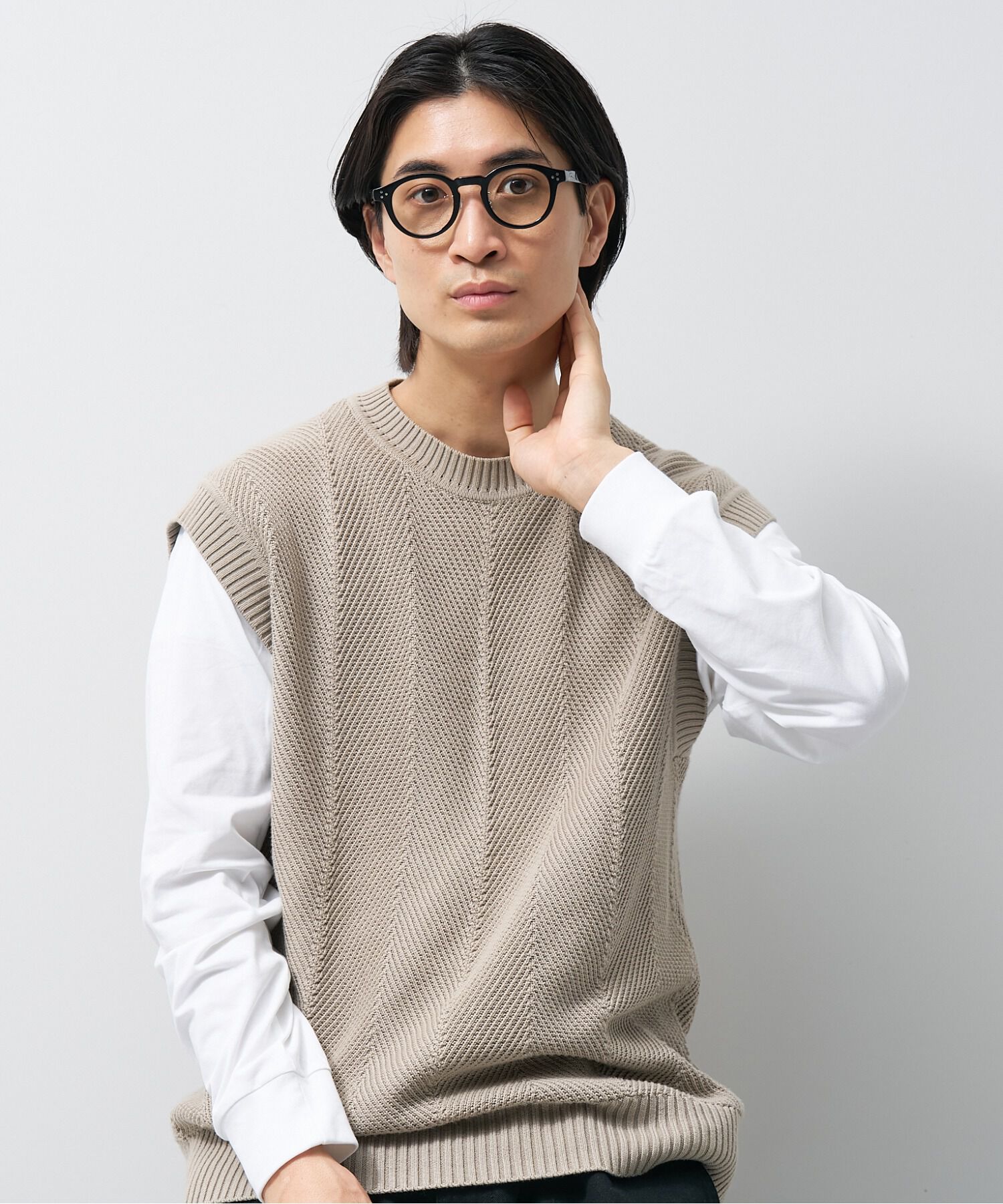  「【WEB限定】ボストン型 クリアレンズサングラス｜黒縁フレーム｜紫外線対策｜Zoff UV (UV100%カット)」|サングラス|