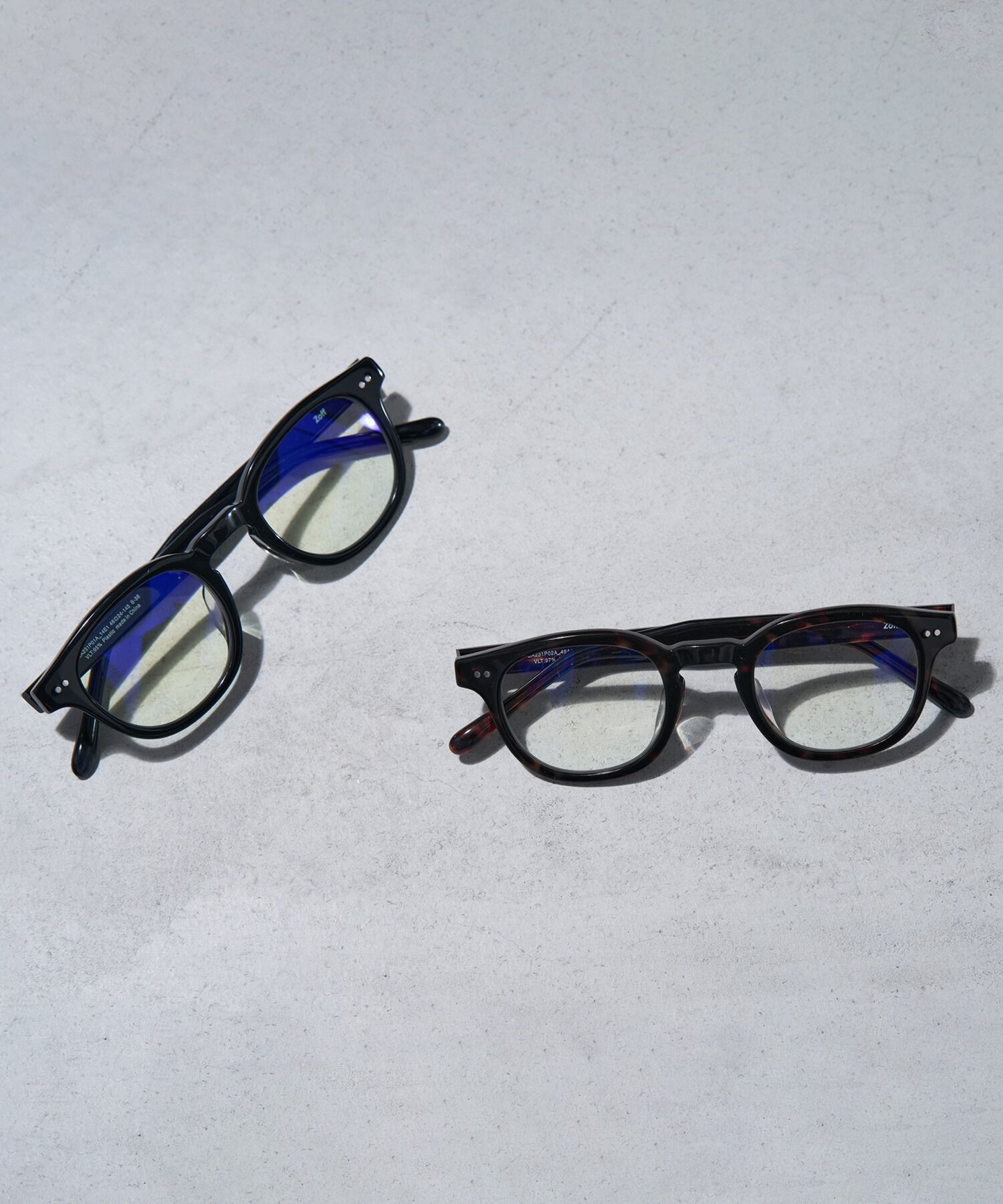  「【WEB限定】ウェリントン型 PCメガネ｜ブルーライトカットメガネ｜33%カット｜太縁 黒縁 べっ甲」|メガネ|