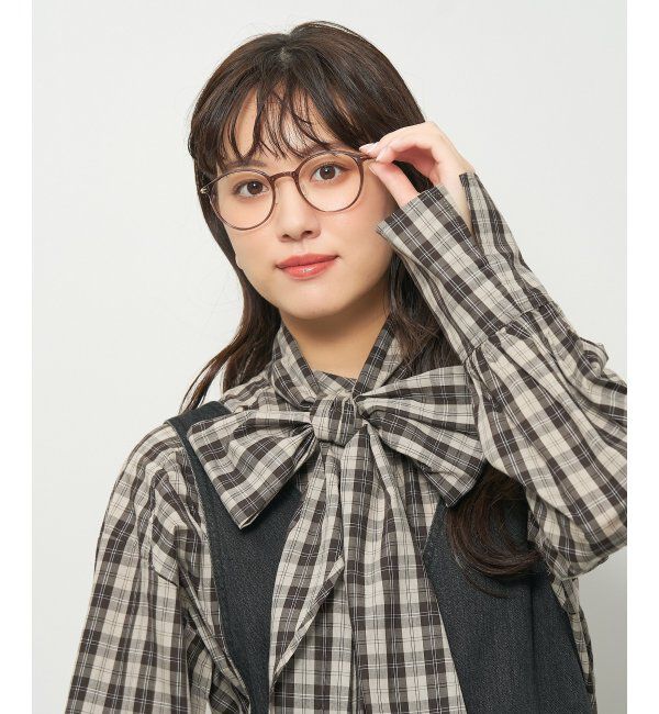  「ボストン型 メガネ 軽量 大人可愛い おうちメガネ 伊達メガネ レンズ交換券付」|メガネ|