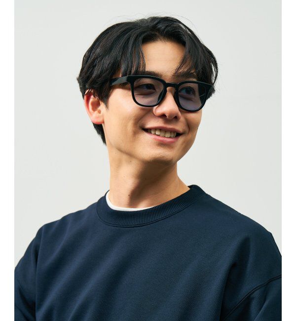  「ウェリントン型 折りたたみ式 サングラス | 専用ケース付 カラーレンズ 太縁フレーム 紫外線防止 UVカット」|サングラス|