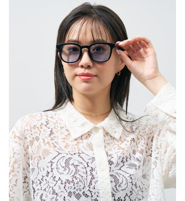  「ウェリントン型 折りたたみ式 サングラス | 専用ケース付 カラーレンズ 太縁フレーム 紫外線防止 UVカット」|サングラス|