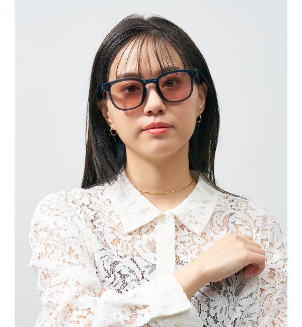  「ウェリントン型 折りたたみ式 サングラス | 専用ケース付 カラーレンズ 太縁フレーム 紫外線防止 UVカット」|サングラス|