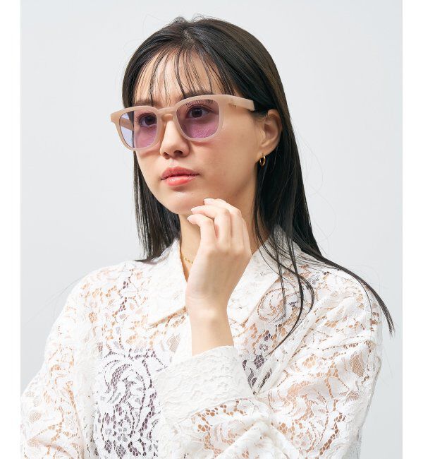  「ウェリントン型 折りたたみ式 サングラス | 専用ケース付 カラーレンズ 太縁フレーム 紫外線防止 UVカット」|サングラス|