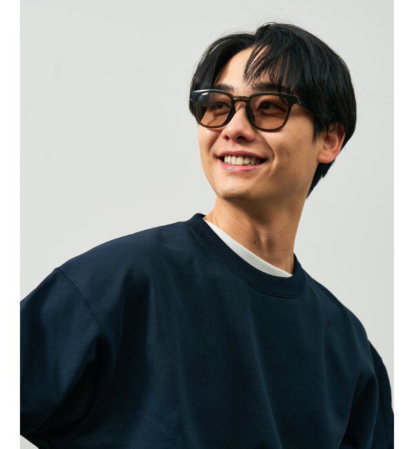  「ウェリントン型 折りたたみ式 サングラス | 専用ケース付 カラーレンズ 太縁フレーム 紫外線防止 UVカット」|サングラス|