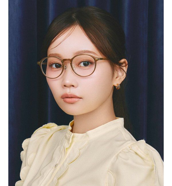  「Zoff｜Misato Mizukoshi  メガネ | 中顔面短縮みえ 大人可愛い｜水越みさと   レンズ交換券付」|メガネ|オリーブ