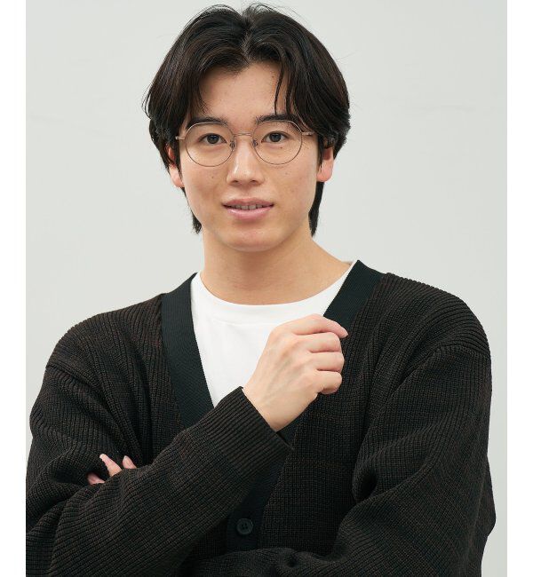  「Zoff｜Misato Mizukoshi  クラウンパントメガネ | 中顔面短縮みえ メタル｜水越みさと   レンズ交換券付」|メガネ|