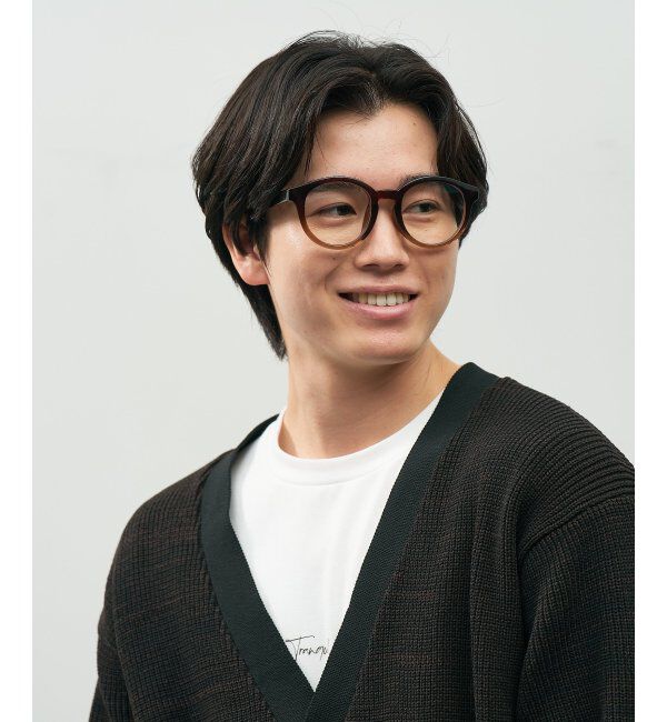  「SUNCUTGlasses/UV100%CUT ボストン型 クリアレンズ サングラス  | 太縁フレーム 紫外線対策 UVカット   」|サングラス|