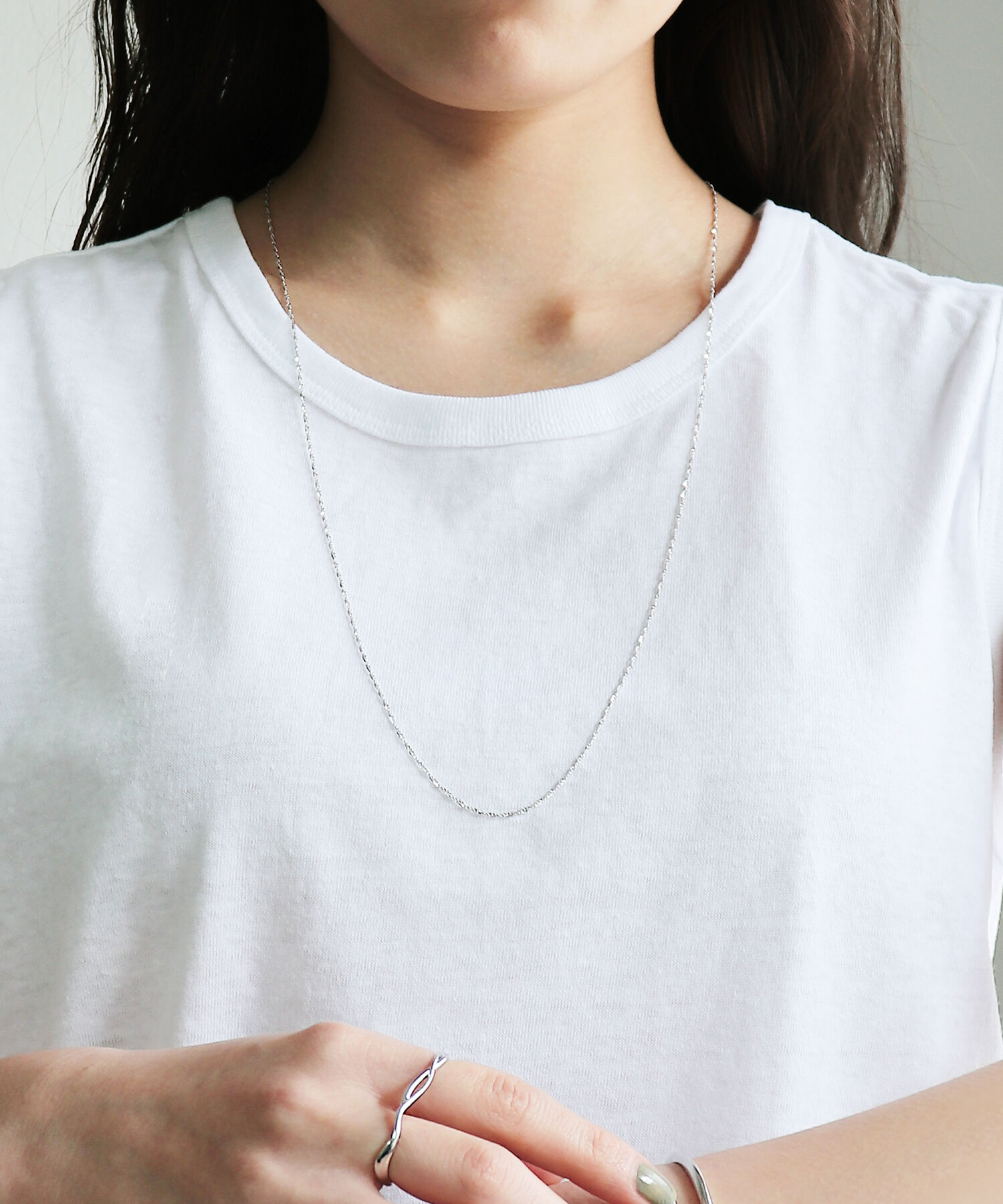  「silver925 キラチェーン ロングネックレス (ニッケルフリー)」|ネックレス|SIL