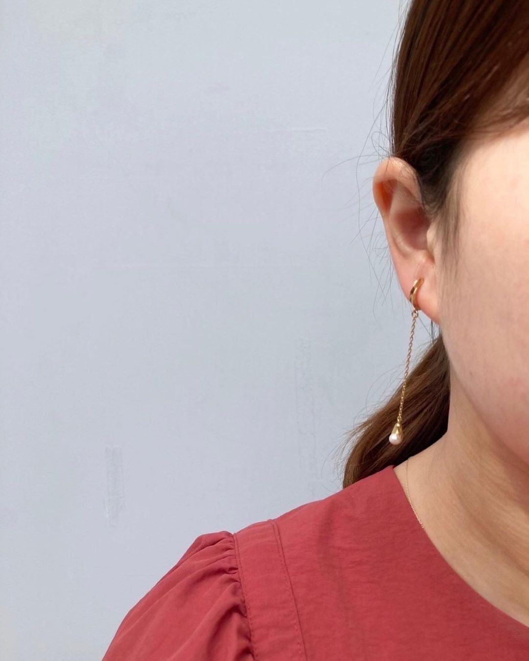  「silver925 スウィングツイストパール イヤリング (ニッケルフリー)」|イヤリング|