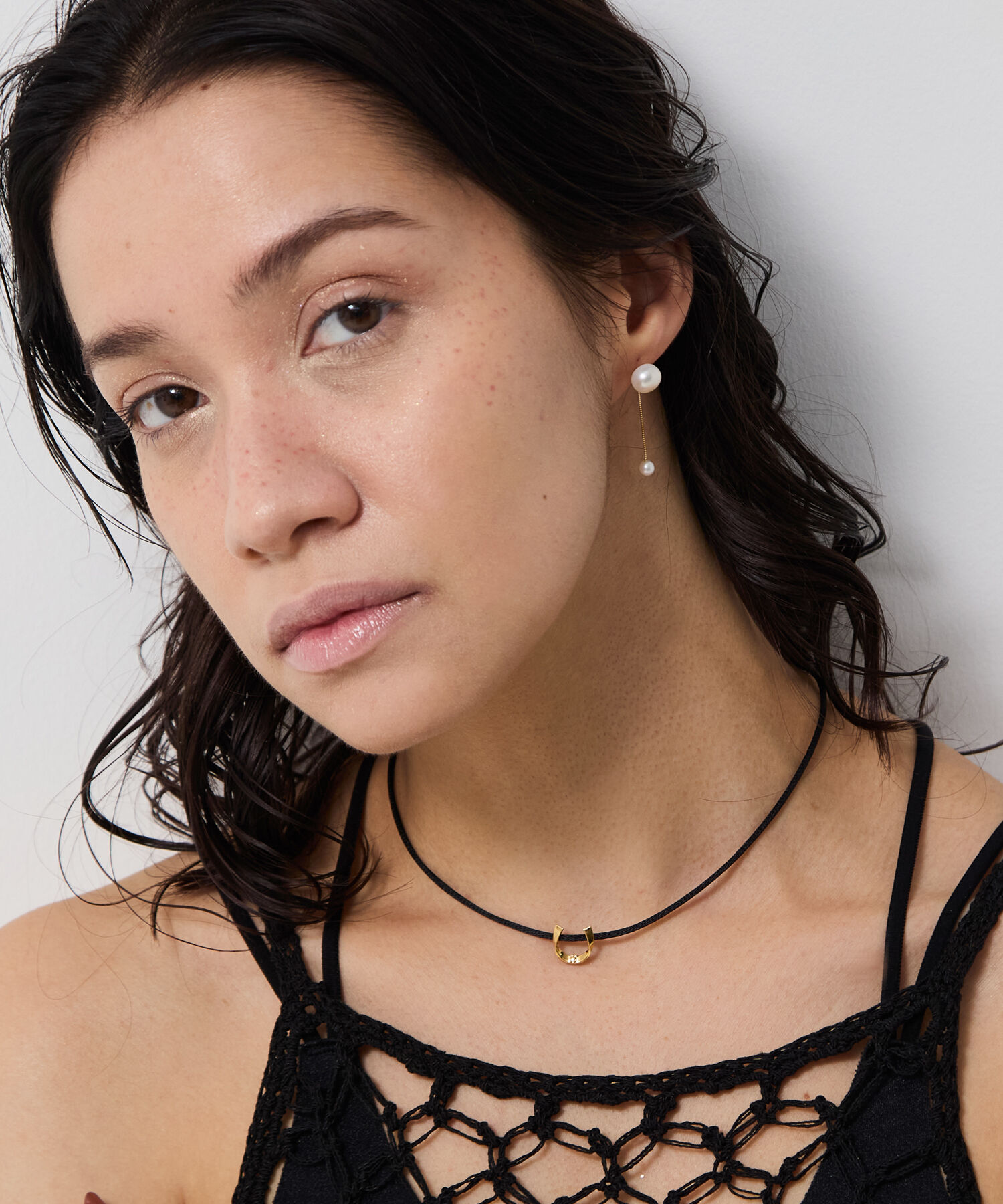 JUPITER「【K10】ダブル淡水パールイヤリング」|イヤリング|