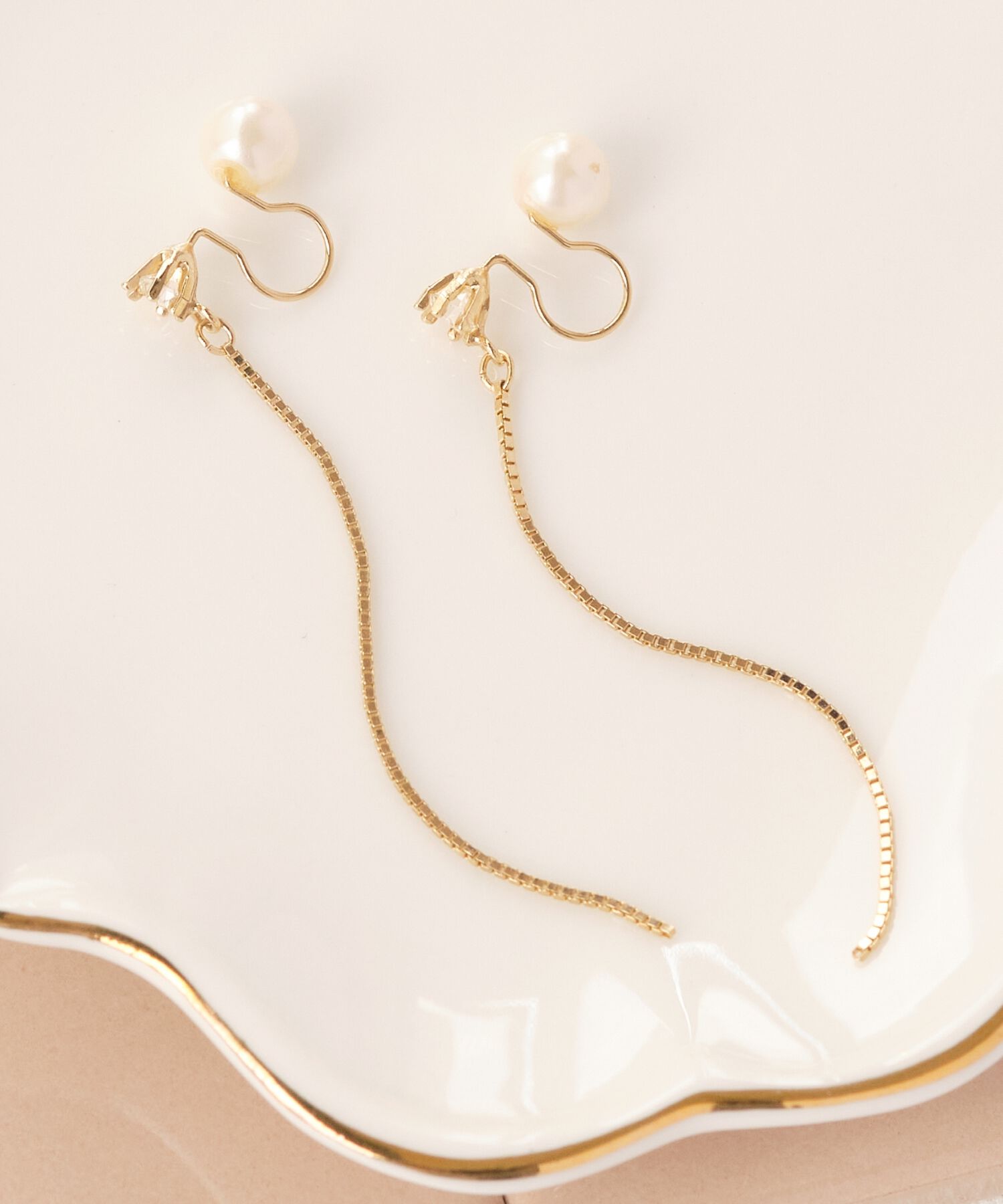 Phoebe「2wayベーシックパールエレガントイヤリング　ゴールド」|イヤリング|