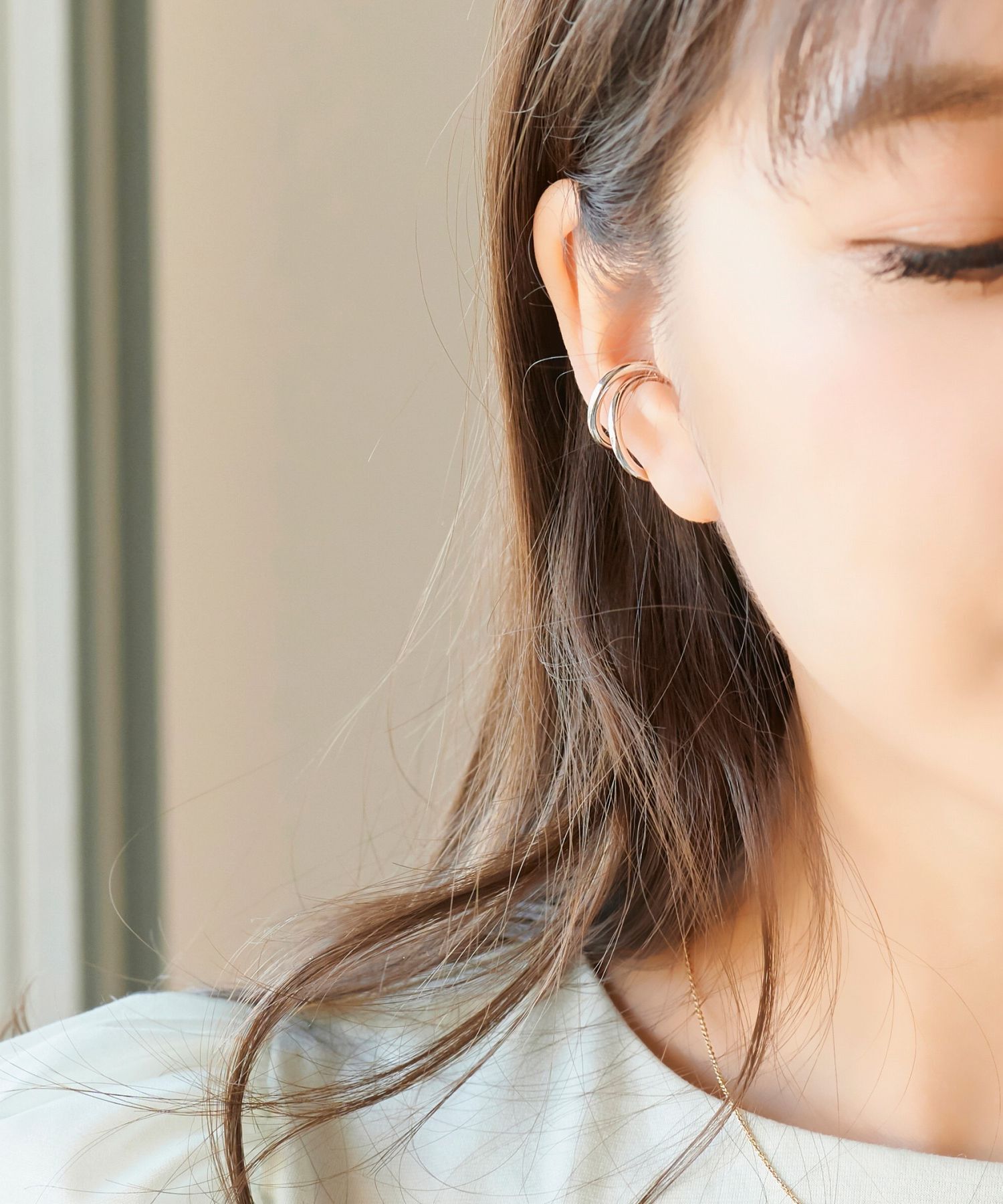 Phoebe「ミニマムリュクスイヤーカフ　シルバー」|イヤーカフ|
