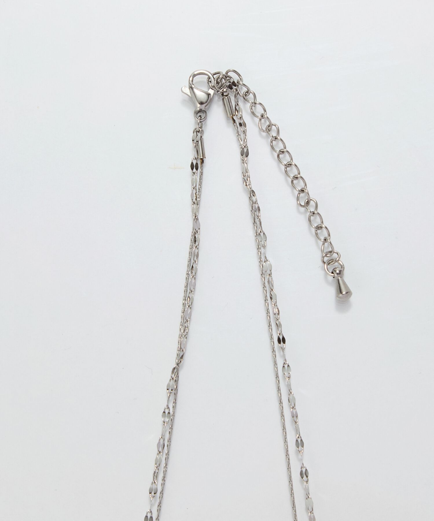Phoebe「【金属アレルギー対応】ダブルチェーンネックレス　シルバー/サージカルステンレス」|ネックレス|