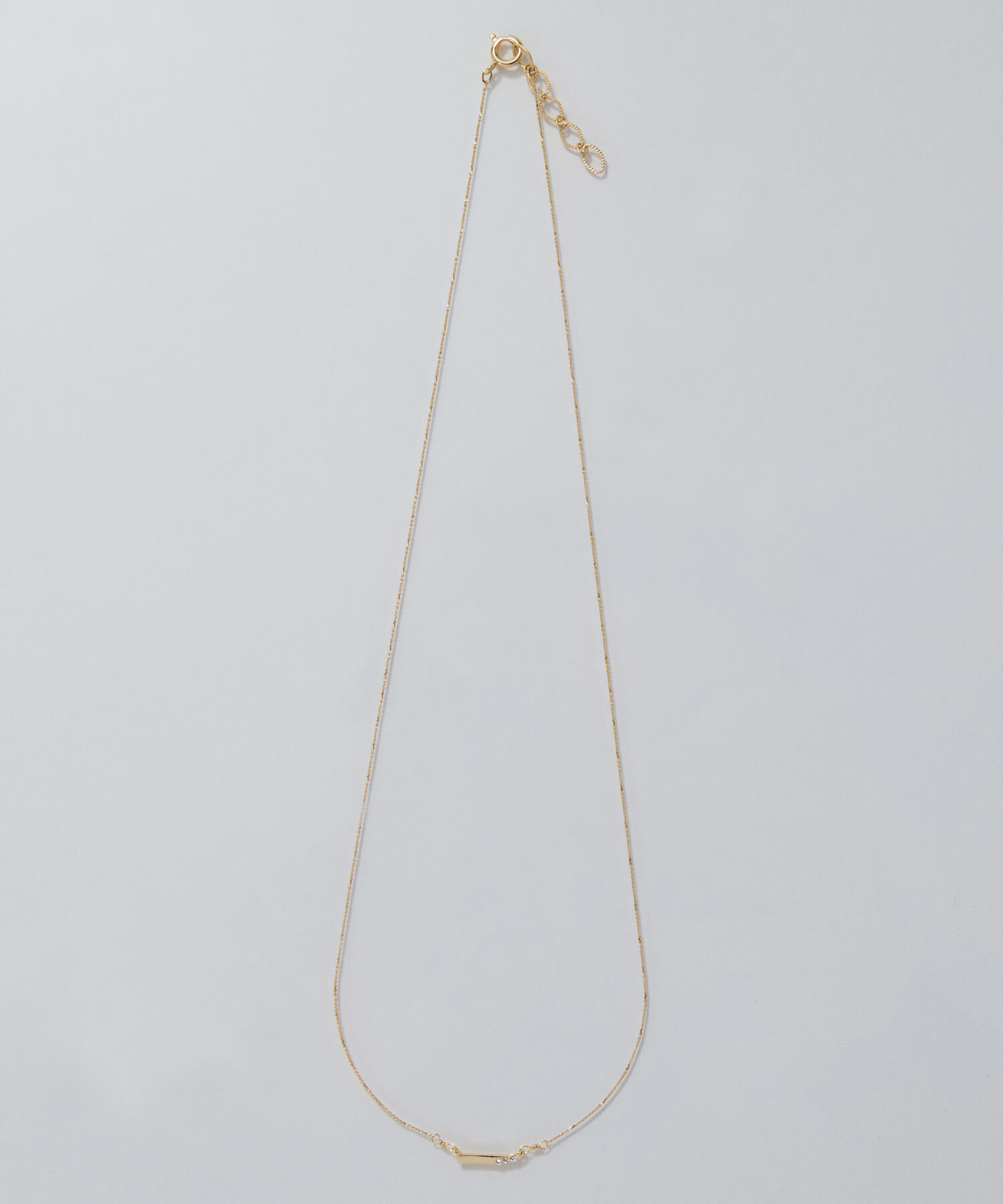 Phoebe「【金属アレルギー対応】ストレートバービジューネックレス　ゴールド」|ネックレス|