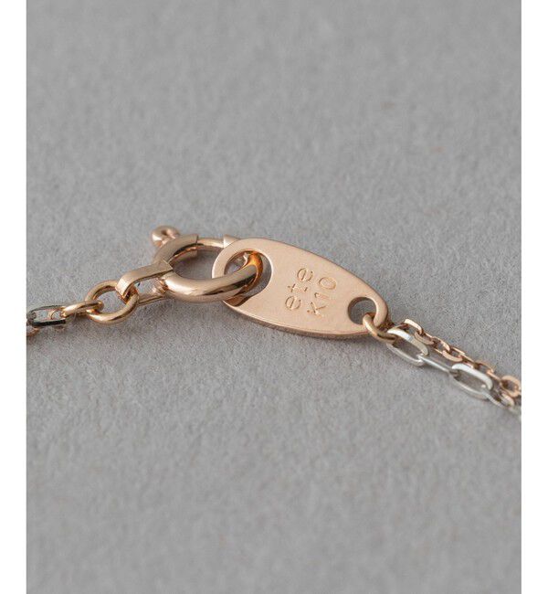 ete「[ミストピンク] K10 レイヤード ネックレス バイカラー」|ネックレス|