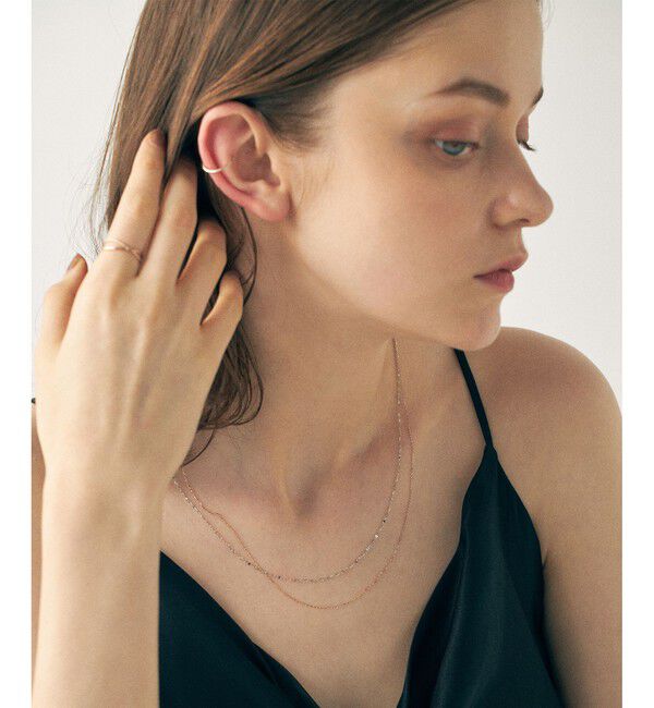 ete「[ミストピンク] K10 レイヤード ネックレス バイカラー」|ネックレス|