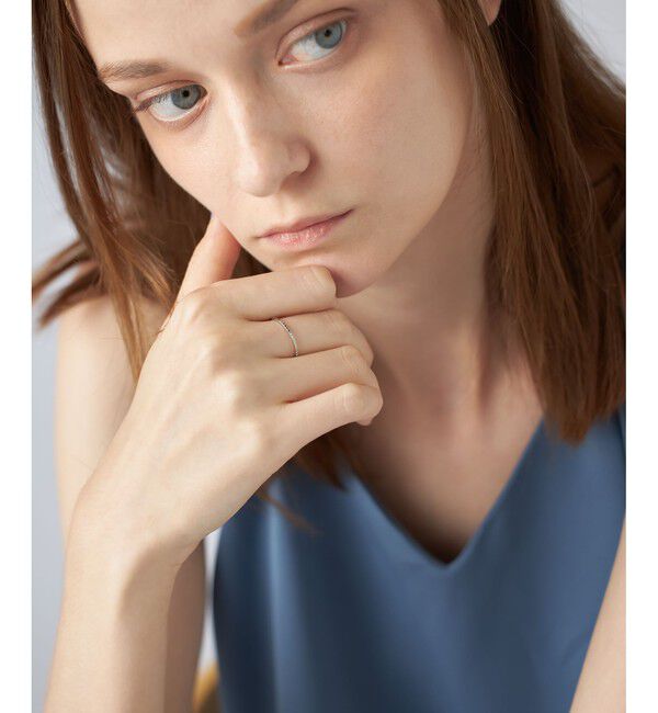 ete「[クレール]PT900 スクエアカット リング」|リング|