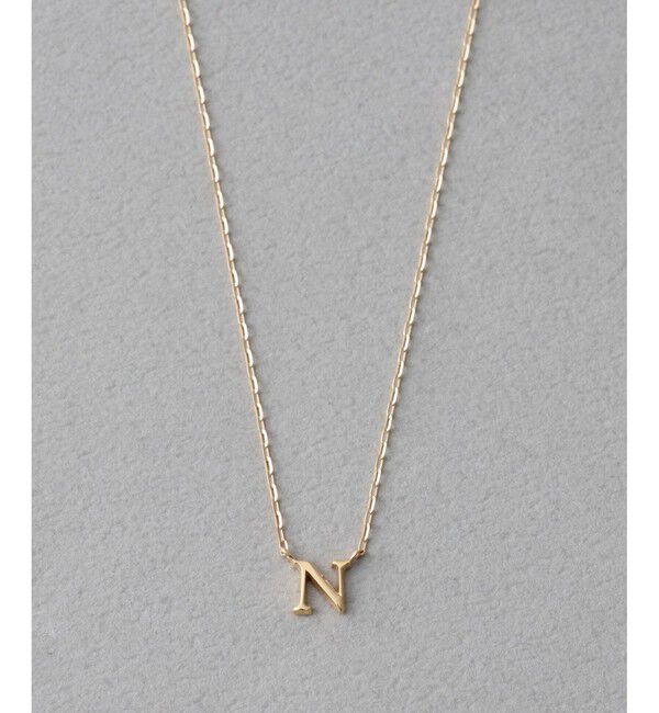 ete「[コード] K10YG イニシャル ネックレス」|ネックレス|N