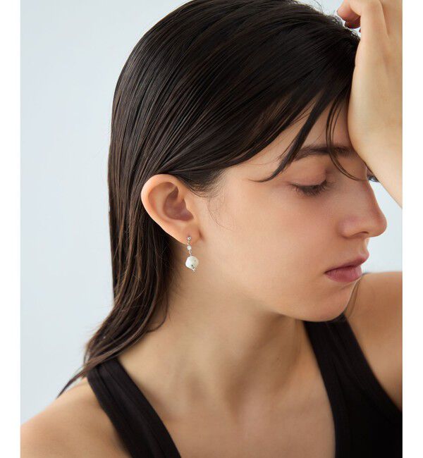 ete「ナチュラルストーン ツイストカット ピアス」|ピアス|